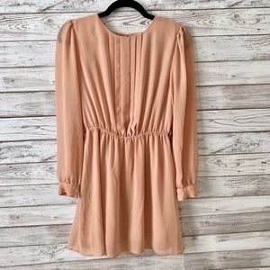 Forever 21 F21 Pleated Blush Nude Dress